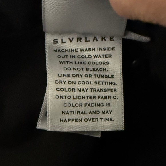 SLVRLAKE Women's Paneled London Jeans 28 Black Midnight NWT‎ High Rise Raw Hem - Picture 8 of 10